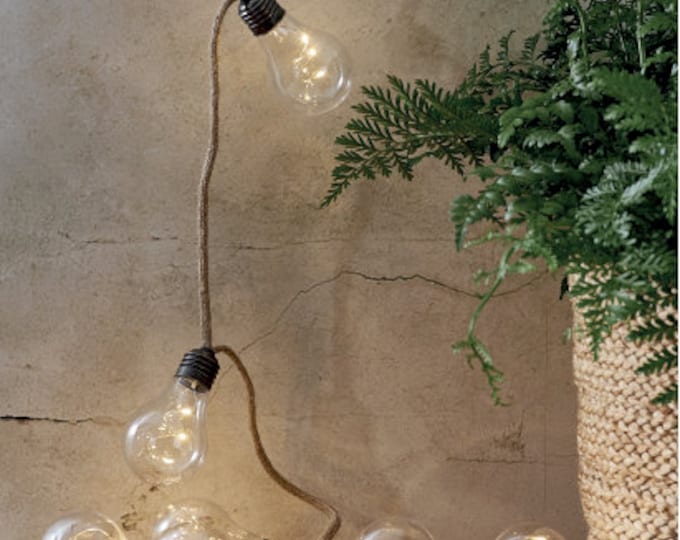 Guinguette garland 2m25 battery-powered 10 bulbs 30 micro-LEDs integrated timer