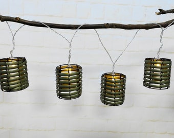 Solar LED light barn 4.50m, 16 warm white LED lantern decorations