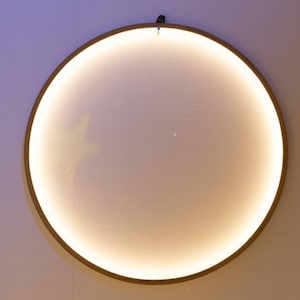 Bambus-Lichtmuster in Form eines Kreises Neon Flex LED warmweiß Durchm. 37cm