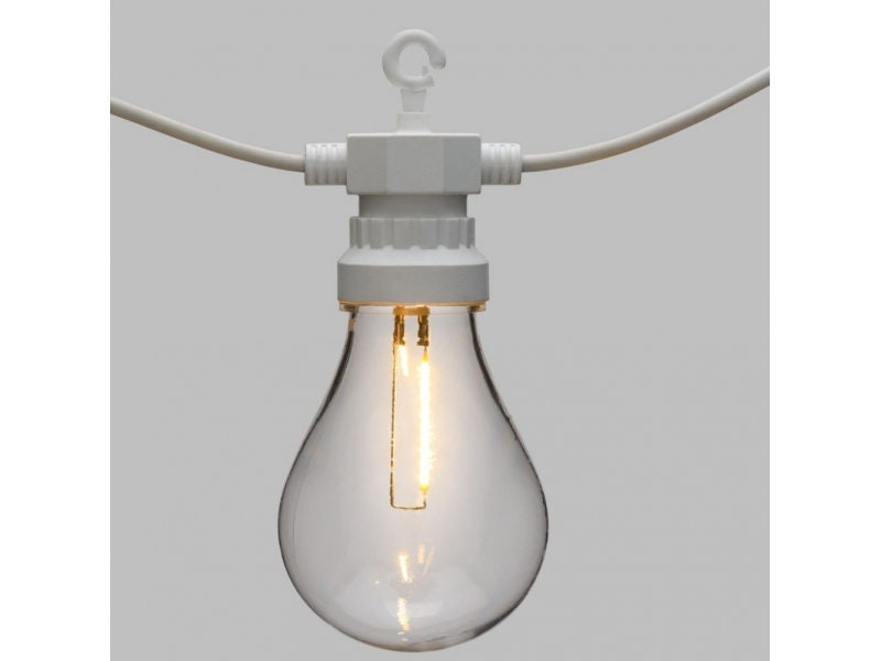 Guinguette Lumineuse Vintage 5M50 Connectable 10 Lampes Filament Led 2200K