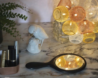 15 cup metal LED warm white USB light garland
