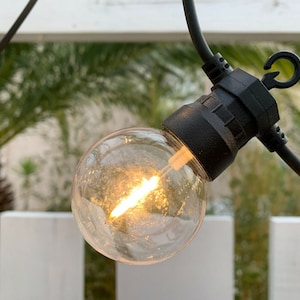 Guirlande Guinguette LED 12m à connecter, 20 filaments LED blanc chaud