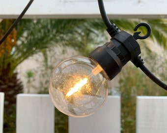 Guirlande Guinguette LED 12m à connecter, 20 filaments LED blanc chaud