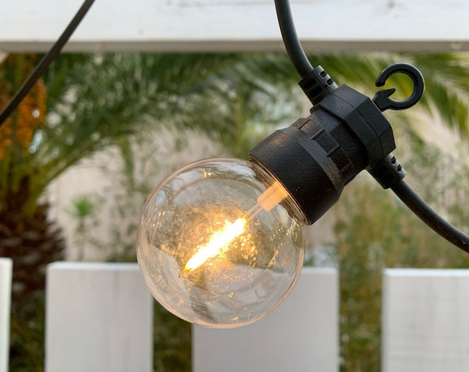 12m LED Guinguette Garland to connect, 20 warm white LED filaments