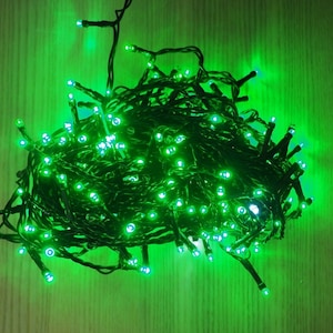 Warm Guirlande lumineuse extérieure 35m, 480 LED blanc chaud et flash 240 LED vertes