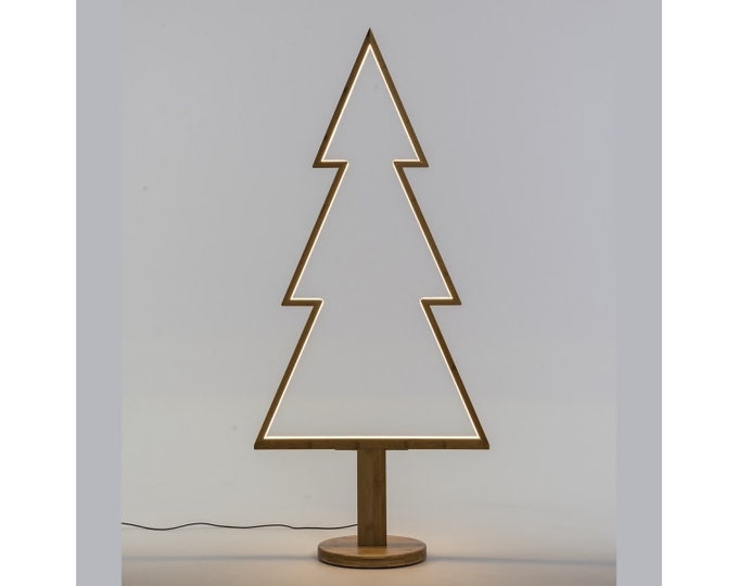 90 cm luminous decoration on bamboo base neon flex led warm white