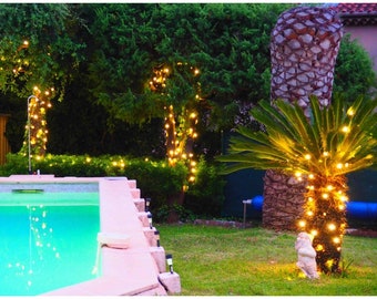 Set of 5 PRO quality light garlands & Connection kit for the garden