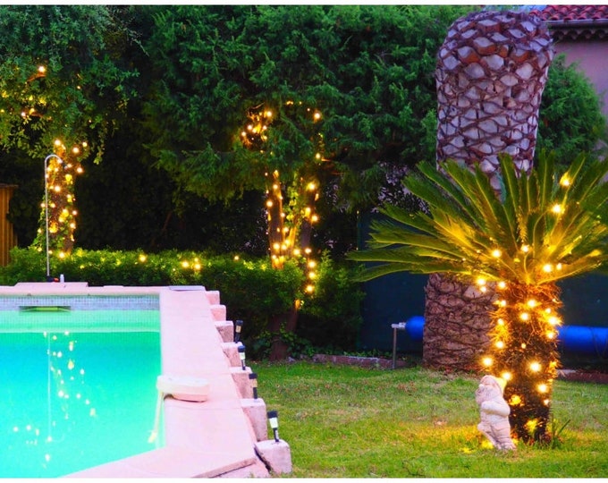Set of 5 PRO quality light garlands & Connection kit for the garden