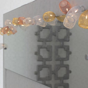 Decorative LED light garland metal USB 15 warm white LEDs