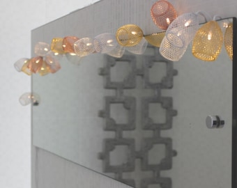 Decorative LED light garland metal USB 15 warm white LEDs