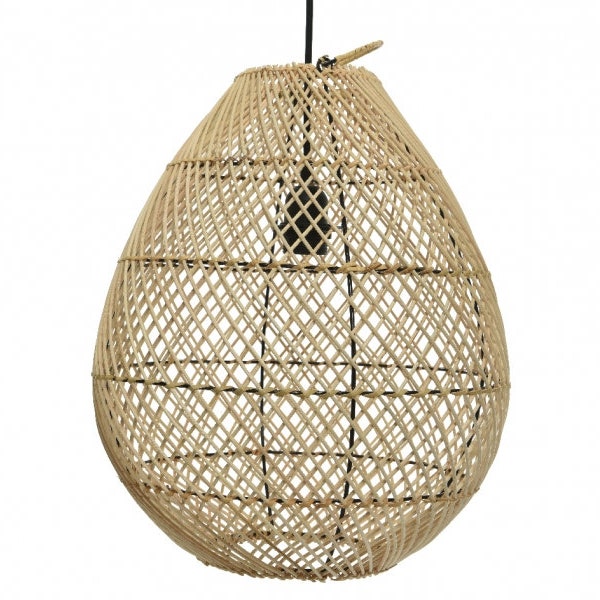 Suspensions - Luminaire intérieur abat-jour D35 X H40 cm en matière naturelle