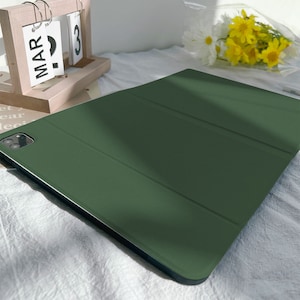 Dark green Cover Case For Apple iPad 9.7 10.2 10.5 11 inch,iPad Air 2 3 4 iPad mini 6 5 4 3 iPad Pro iPad 2021 2020 Case image 4