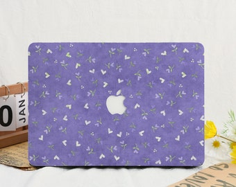 Lila Blumen einfache Macbook Hülle Macbook Air 15 13 11 M1 M2 Air 13 A2681, A2337, Macbook Pro 16 15 14 13 Apple Laptop 2022 Abdeckung