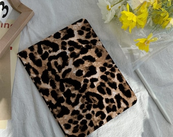 Brown Leopard Grain iPad Case Cover For iPad 9.7" 10.2" 10.9" 11 inch, iPad Air 3 4 5 iPad mini 6 5 4 3 iPad Pro iPad 2022 2021 2020 Case