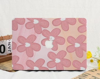 Peinture à l'huile Fleurs roses Coque Macbook Macbook Air 15 13 11 M1 M2 Air 13 A2681, A2337 Coque Macbook Pro 16 15 14 13 Housse pour ordinateur portable Apple 2022