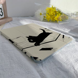 Kawaii Cat Lying on Book iPad Case Cover For iPad 10.2 10.9 11'' 12.9 inch, iPad Air 3 4 iPad mini 6 5 4 3 iPad Pro iPad 2022 2021 Case zdjęcie 3