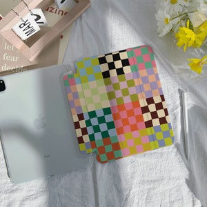 Etui iPad carré en mosaïque colorée pour iPad 9,7 10,2 10,9 11 pouces, iPad Air 2 3 4 iPad mini 6 5 4 3 iPad Pro iPad 2022 2021 2020Coque image 5