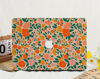 Floral Retro bunt Macbook Hülle für MacBook Air 15 13 11 M1 M2 Air 13 A2681, A2337, Macbook Pro 16 15 14 13 Apple Laptop 2023 2022 Abdeckung