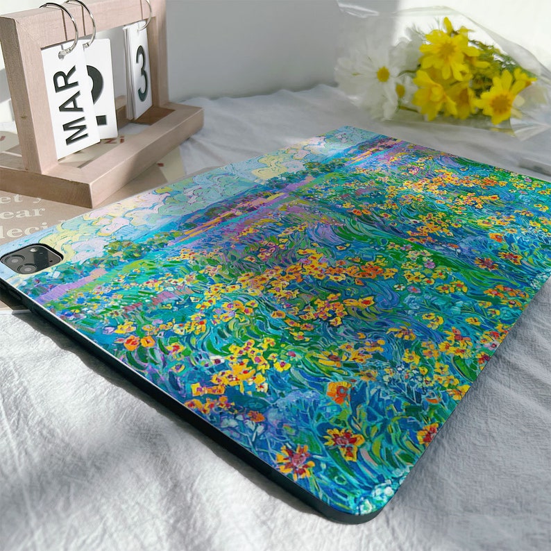 Oil Painting Field iPad Hülle für iPad 9.7 10.2 10.9 11 Zoll, iPad Air 2 3 4 iPad mini 6 5 4 3 iPad Pro iPad 2022 2021 2020 Case Bild 4