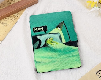 Oil Painting Sleeping Frog Kindle Case For Kindle 11 Paperwhite 1/2/3/4, Kindle 2019/2022, Kindle Paperwhite 2021 Cover, Kindle 11th Case