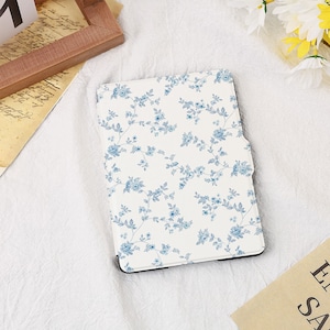 Light Blue floral Kindle Case Cover For Kindle 11 Paperwhite 1/2/3/4, Kindle 2019/2022, Kindle Paperwhite 2021 Cover, Kindle 11th Gen Case