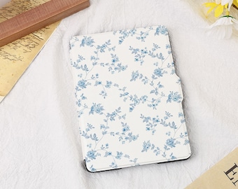 Light Blue floral Kindle Case Cover For Kindle 11 Paperwhite 1/2/3/4, Kindle 2019/2022, Kindle Paperwhite 2021 Cover, Kindle 11th Gen Case