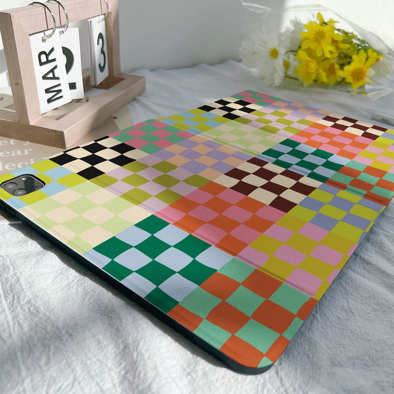 Farbiges Mosaik Quadrat iPad Hülle Für iPad 9,7 10,2 10,9 11 Zoll, iPad Air 2 3 4 iPad mini 6 5 4 3 iPad Pro iPad 2022 2021 2020Case Bild 4