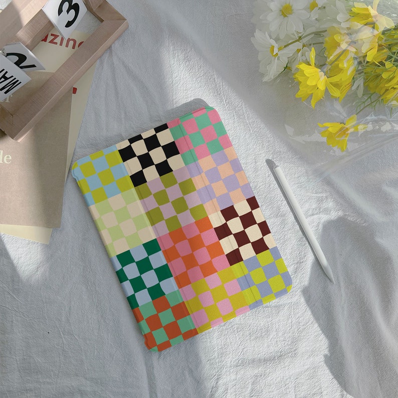 Funda cuadrada de mosaico de colores para iPad, funda para iPad de 9,7 , 10,2, 10,9 , 11 pulgadas, iPad Air 2, 3, 4, iPad mini 6, 5, 4, 3, iPad Pro, iPad 2022, 2021, 2020 imagen 2