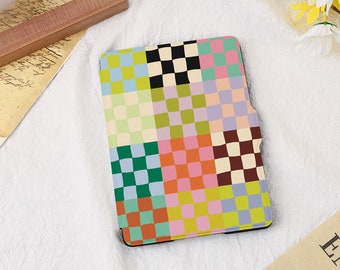 Colored Mosaic Square Kindle Case Cover For Kindle 11 Paperwhite 1/2/3/4, Kindle 2019/2022, Kindle Paperwhite 2021 Cover, Kindle 11th Case