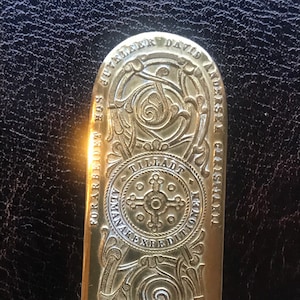 David Andersen, Norwegian Farmers Almanac Calendar, Brass Letter Opener, Norwegian &quot;Primstav&quot; Ancient Calendar, Oslo Norway