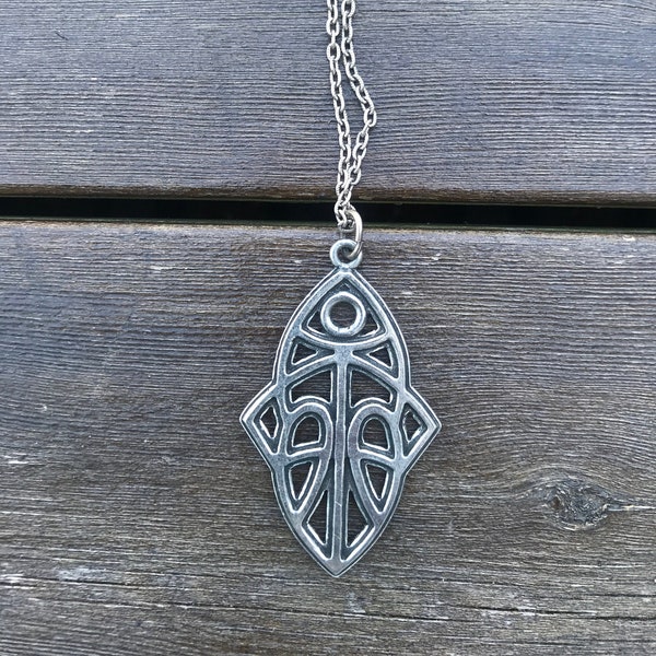 Norse Mythology, Handmade Collectible BMI Pewter Pendant Necklace, Poetic Edda, 1960s, Norway