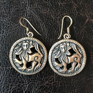 Bronze SIGMUND ESPELAND Tors Hammer Earrings with Sterling Silver Backing, Vintage "SE Snorre Bronse" ,Celtic Viking, Norway