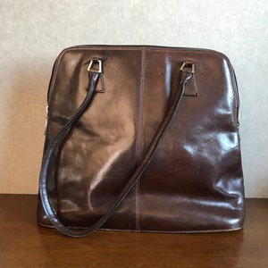 Bolso de cuero retro, bolso de hombro grande hecho a mano para mujer, bolso de cartera para mujer, bolso de estilo clásico
