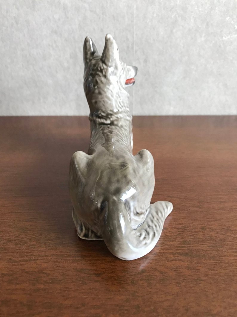 Vintage Porcelain German Shepherd Figurine by Boris Vorobjev Etsy