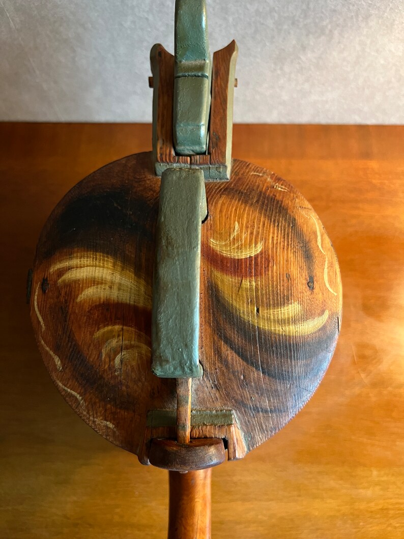 Original Antique Swedish Tutkane, Swedish «Kurbitsmaleri», Dalarna Folk Art, 1849, Dalarna Sweden image 8