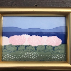 Vintage Art Tile, Signed by Anne Marie Odegaard, Porsgrund Porcelain, Norway