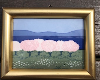 Vintage Art Tile, Signed by Anne Marie Odegaard, Porsgrund Porcelain, Norway