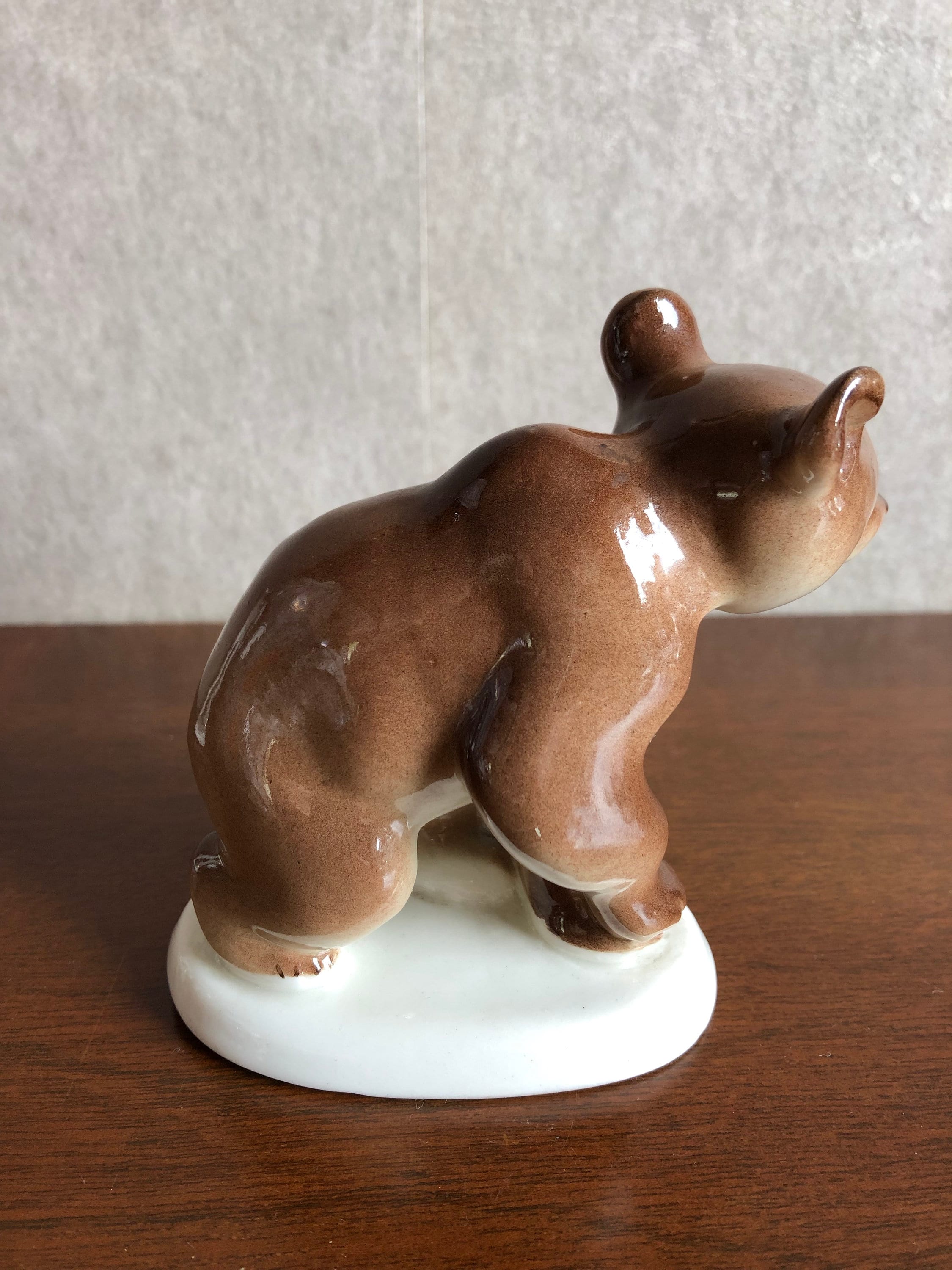 Vintage Soviet Union Porcelain Figurine Brown Bear design by Etsy