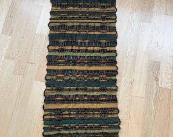 Tapiz de lana vintage hecho a mano por el pueblo sami para colgar en la pared, camino de mesa, alfombra con técnica Lorett, decoración del hogar, Finnmark, Noruega, década de 1970