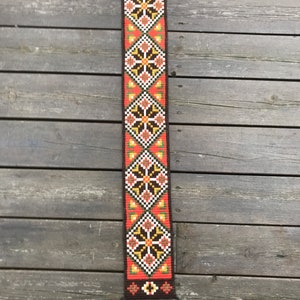 Vintage Norwegian Homemade Handmade Tapestry Wall Hanging or Table