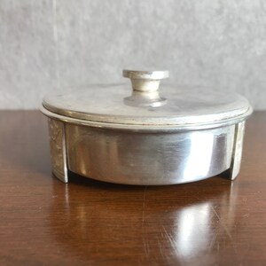 Portagioie, Portagioie HV.MET placcato in argento Art Nouveau, Arte in metallo, Arredamento per la casa, Vintage, anni '60