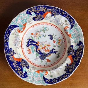 1830s, Early Mason&#39;s Patent Ironstone China Hand Painted Plate, England.