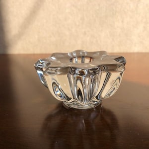 Vintage Orrefors Sweden &quot;Stella&quot; Crystal Candle Holder designed by Sven Palmkqvist, 1960s Orrefors Sweden