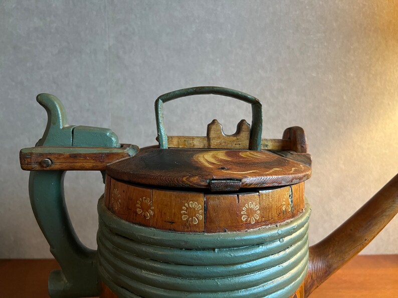 Original Antique Swedish Tutkane, Swedish «Kurbitsmaleri», Dalarna Folk Art, 1849, Dalarna Sweden image 5