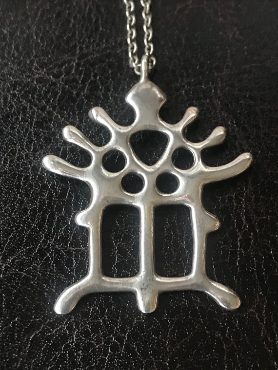 Juhls, Norwegian Modernist Silver Pendant Necklac… - image 3