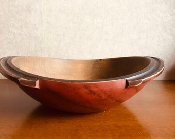 Handmade Homemade Norwegian Wooden Bowl for Food, 1980s, Telemark Norway