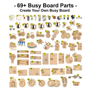 DIY Montessori Busy Board Parts: Birch Plywood Sensory Elements