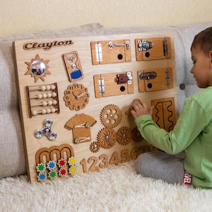 Personalized Montessori Sensory Wall Board for Busy Toddlers
