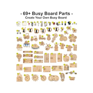 Parti fai da te per la Busy Board Montessori: elementi sensoriali in compensato di betulla