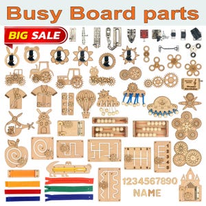 Diy Sensory Busy Board Parts for Toddlers